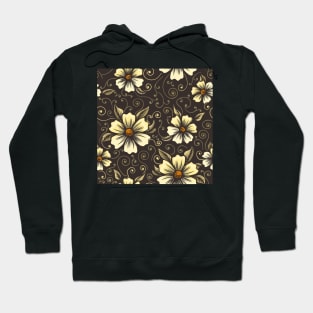 Vintage Seamless Flower Pattern Hoodie